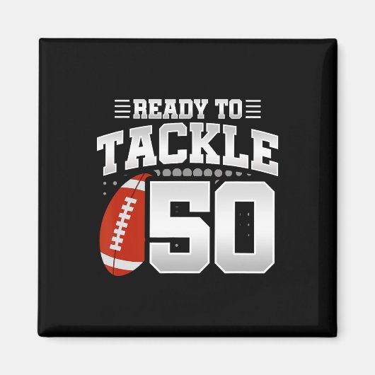 50誕生日 – サッカーの誕生日パーティー – 50th Bir マグネット (正面)