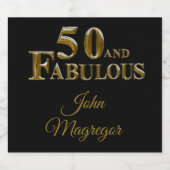 50誕生日 スパークリングワインラベル (シングルラベル)