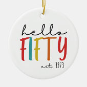 50誕生日 セラミックオーナメント (正面)