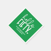 50誕生日 パーソナライズされた スタンダードカクテルナプキン (角)