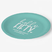 50誕生日 パーソナライズされた ペーパープレート (アングル)