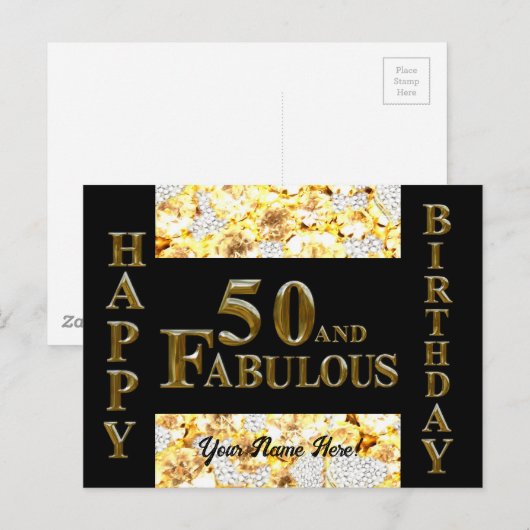 50誕生日 ポストカード (正面/裏面)