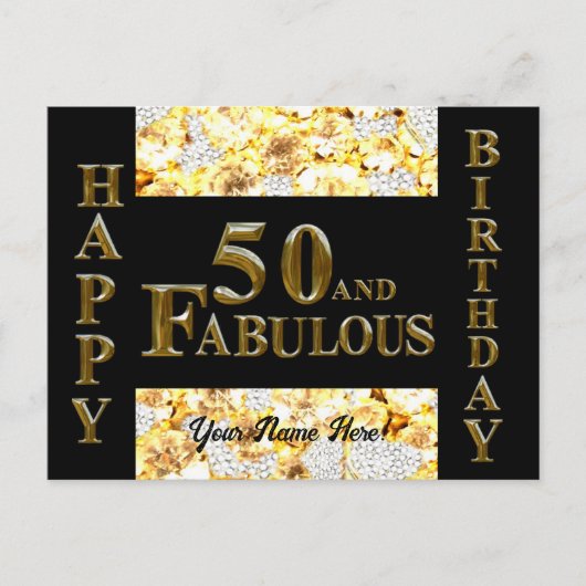 50誕生日 ポストカード (正面)