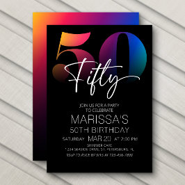 50誕生日 モダン 招待状