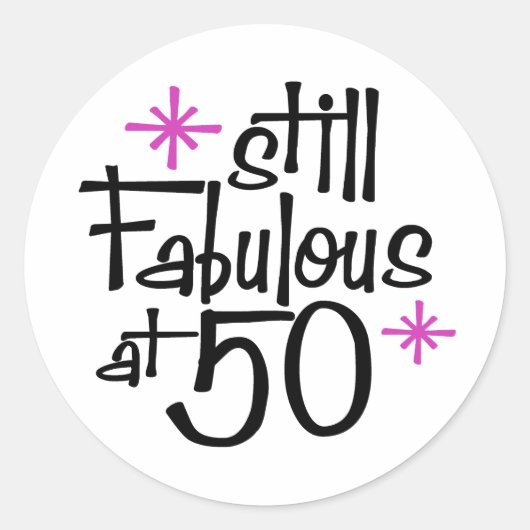 50誕生日 ラウンドシール (正面)