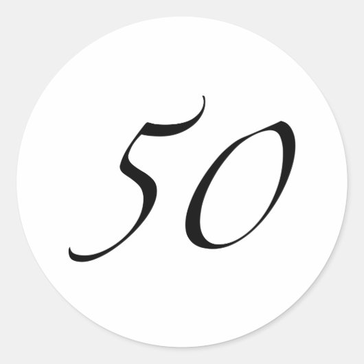 50誕生日 ラウンドシール (正面)