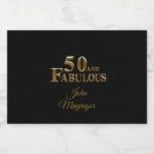 50誕生日 リキュールボトルラベル (シングルラベル)