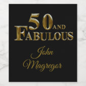 50誕生日 ワインラベル (シングルラベル)