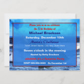 50誕生日 – 大きい魚でリール 招待状 (裏面)