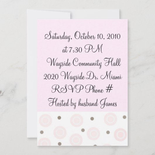 50誕生日 招待状 (裏面)