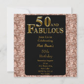 50誕生日 招待状 (正面)