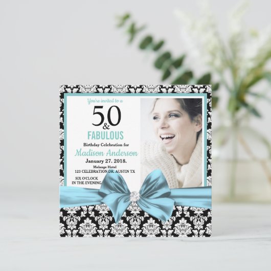 50誕生日 招待状 (スタンド正面)