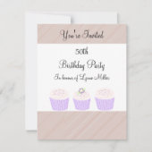 50誕生日 招待状 (正面)