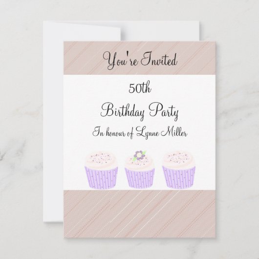 50誕生日 招待状 (正面)