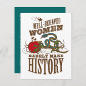 50誕生日 – 歴史を作るワイルドウーマン 招待状 (正面/裏面)