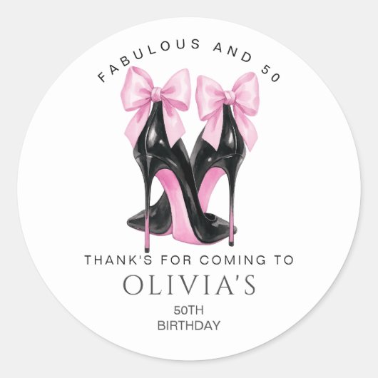 50誕生日、素晴らしい50ありがとう ラウンドシール (正面)