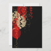 50誕生日 – 赤いバルーン 招待状 (裏面)