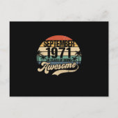 50誕生日、9月素晴らし以来50歳 案内ポストカード (正面)