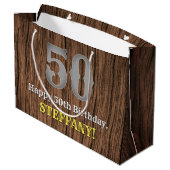 50誕生日: Country インスパイア Western  Look, Name ラージペーパーバッグ (裏面アングル)