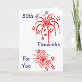 「50誕生日」FIREWORKS カード (正面)
