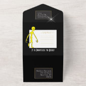 50誕生日👽 UFOエイリアン奪取パーティー オールインワン招待状 (外側)