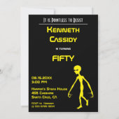 50誕生日👽🎉 UFOエイリアン奪取パーティー 招待状 (裏面)