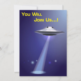 50誕生日👽 UFOエイリアン奪取パーティー 招待状