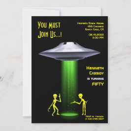 50誕生日👽 UFOエイリアン奪取パーティー 招待状