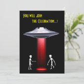 50誕生日👽 UFOエイリアン奪取パーティー 招待状 (スタンド正面)