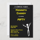 50誕生日👽 UFOエイリアン奪取パーティー 招待状 (裏面)