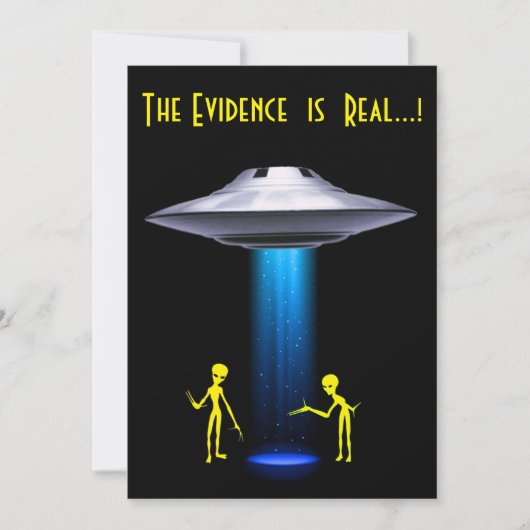 50誕生日👽 UFOエイリアン奪取パーティー 招待状 (正面)
