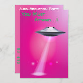 50誕生日👽 UFOエイリアン奪取 招待状 (正面/裏面)
