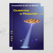 50誕生日👽 UFOエイリアン奪取 招待状 (正面/裏面)