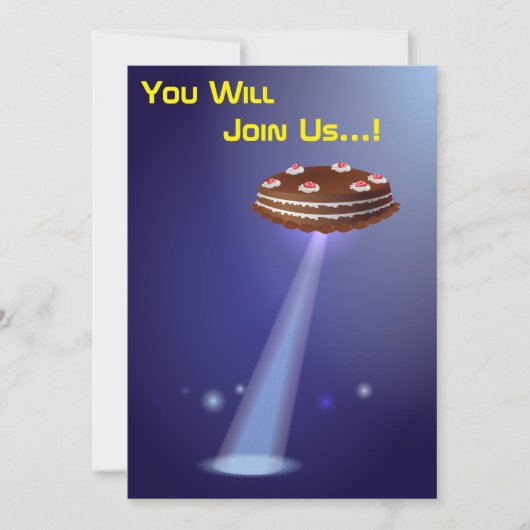 50誕生日👽 UFOエイリアン奪取 招待状 (正面)