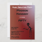 50誕生日👽 UFOエイリアン奪取 招待状 (裏面)