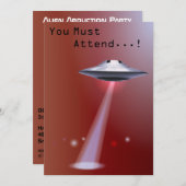 50誕生日👽 UFOエイリアン奪取 招待状 (正面/裏面)