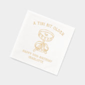 50誕生日A Tiniの少し古いMartiniカクテル 箔ナプキン (左)