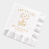 50誕生日A Tiniの少し古いMartiniカクテル 箔ナプキン (左)