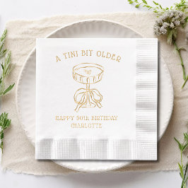 50誕生日A Tiniの少し古いMartiniカクテル 箔ナプキン