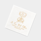 50誕生日A Tiniビット古いMartini応援 箔ナプキン (左)