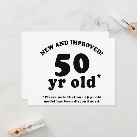 50誕生日Gagギフト カード (正面/裏面インサイチュ)