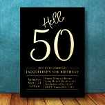 50誕生日Hello 50ブラック金ゴールド 箔招待状<br><div class="desc">50祝歳の誕生日の招待状を忘れられない、この信じられないほどのマイルストーン。このクラシックブラックと金ゴールドフォイルのデザインは、あなたのゲストが確実に愛している永遠の外観のための"Hello 50"というフレーズを特徴とする。高品質のカードストックに印刷され、この招待は、あなたの特別な日を記念し、あなたの友人や家族がお祝いに参加するために招待状するのに最適な方法である。</div>
