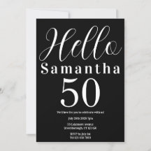 50誕生日Hello 50白黒パーティー