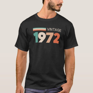 50誕生日Tヴィンテージ1972 50歳デザイン Tシャツ