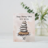 50誕生日You Rock Greeting Card ポストカード (スタンド正面)