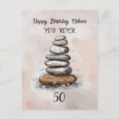 50誕生日You Rock Greeting Card ポストカード (正面)