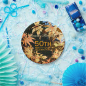 50誕生祝い秋カスタムプレート ペーパープレート (パーティー)