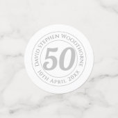 50誕生祝い パーソナライズされた コンフェッティ (スモール正面)