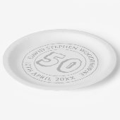 50誕生祝い パーソナライズされた ペーパープレート (アングル)