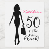 50誕生祝い ワインラベル (シングルラベル)